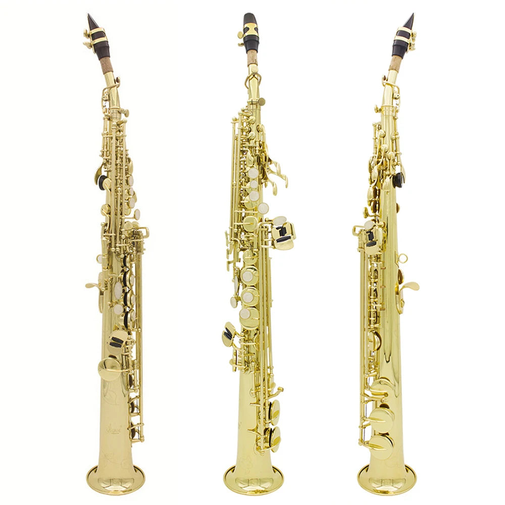 Slade Soprano Saxophone Flat Brass Sax Professional Saxophone