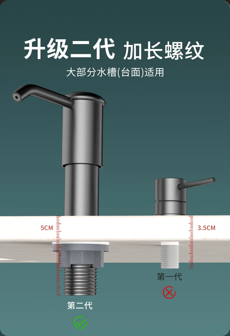 Counrtertop Dishes Dispenser Extention Tube Hand Press Soap