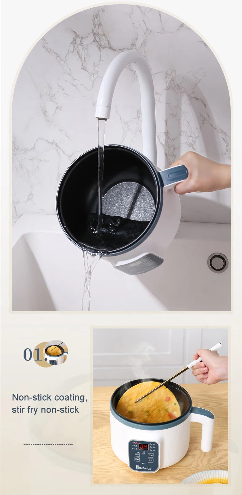 Electric Rice Cooker 110v/220v Multi Cooker Double Layer