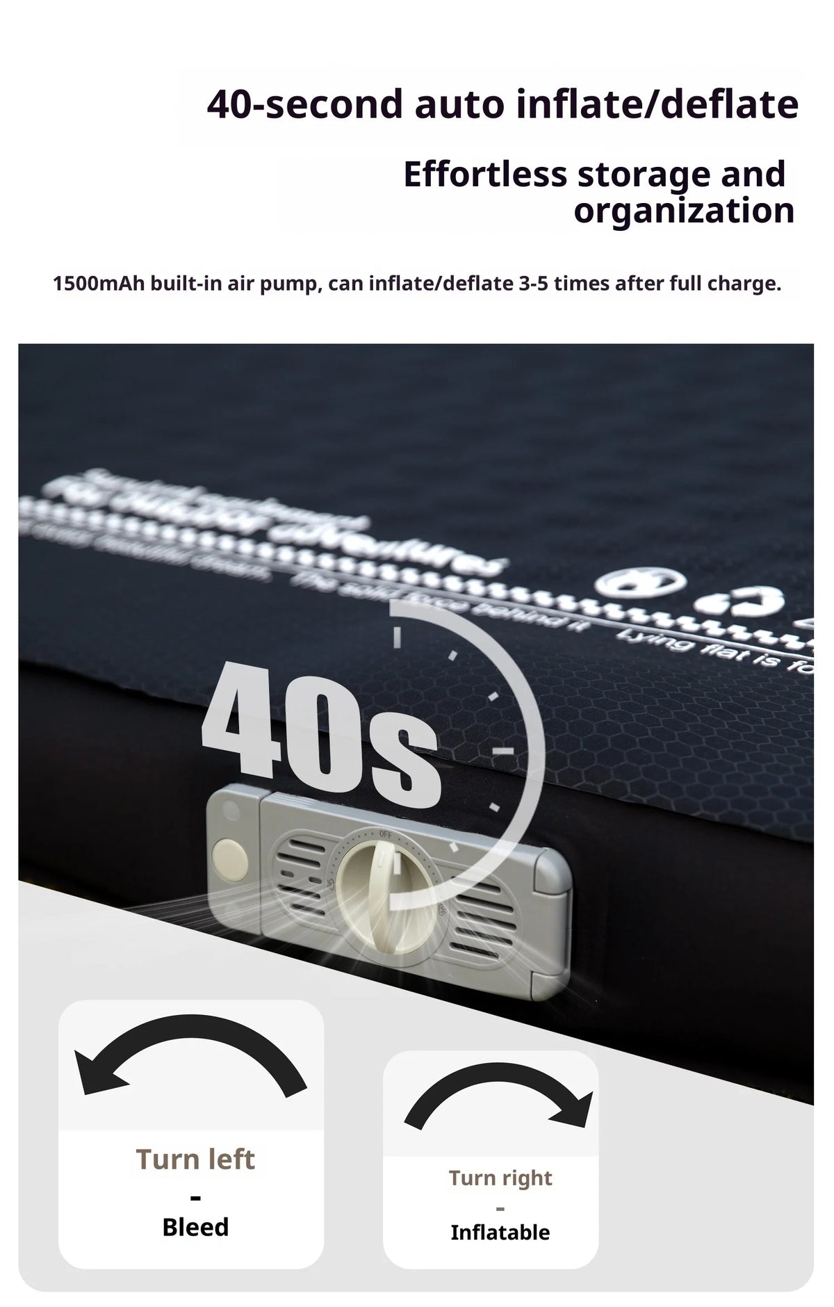Thickened Sponge Pad Outdoor Mattress Integrated Air Pump