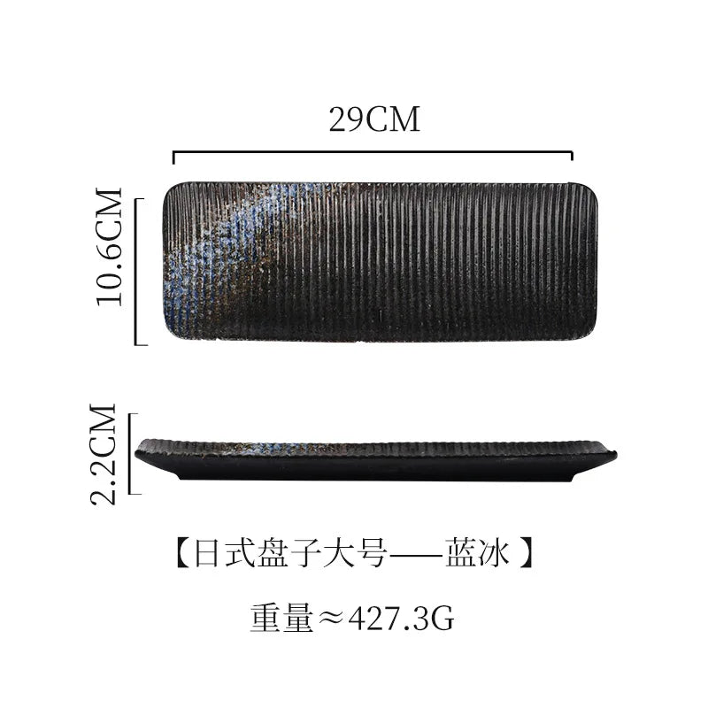 Japanese-Style Rectangular Plate Creative Ceramic Dish Sushi