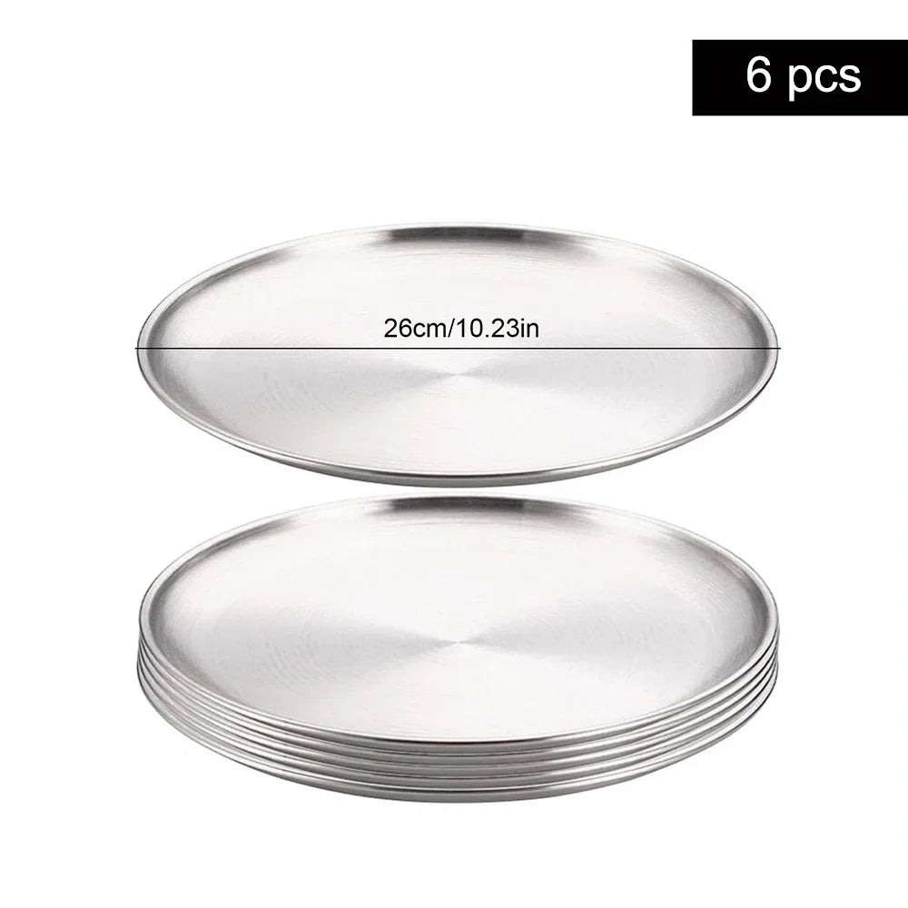 6pcs High Quality Stainless Steel Bone Spitting Dish