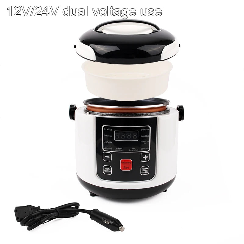 12v/24v Electric Pressure Cooking Pot Car Truck Smart