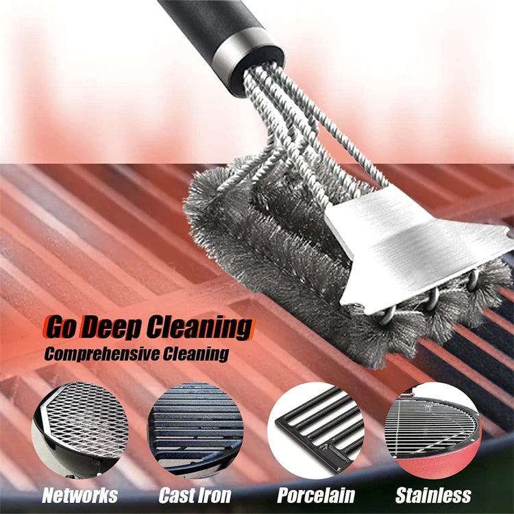 Lmetjma Safe Grill Brush Scraper Deluxe Handle 18