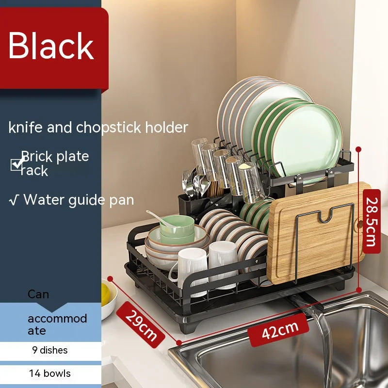 Foldable Dish Drainer Rack Drain Basket - Countertop
