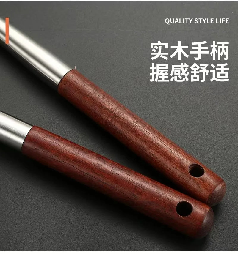 4/2pcs Long Handle Stainless Steel Wok Spatula Slotted
