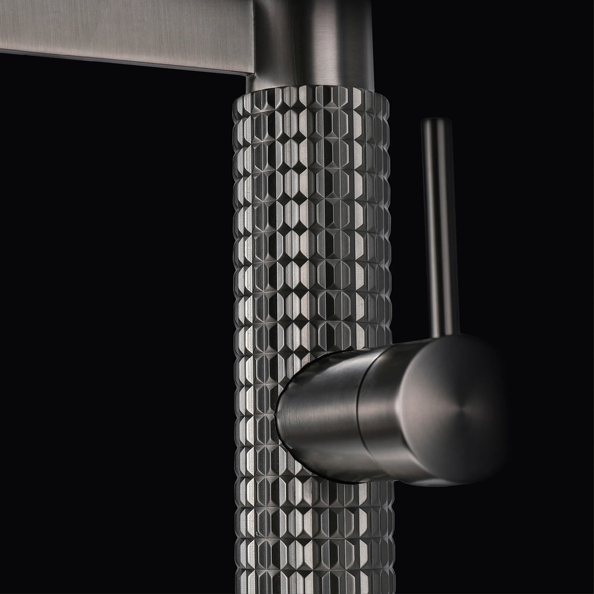 Aitana Gun Gray Luxury Brass Faucet Handle Cold