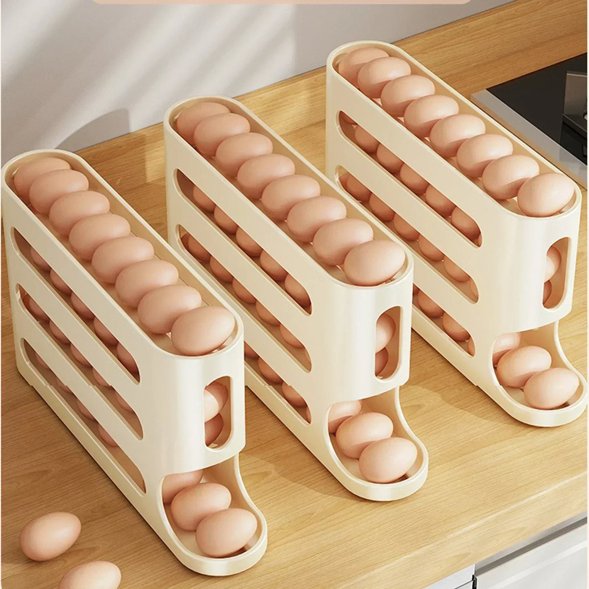 Layers Automatic Rolling Egg Holder Rack Fridge Egg