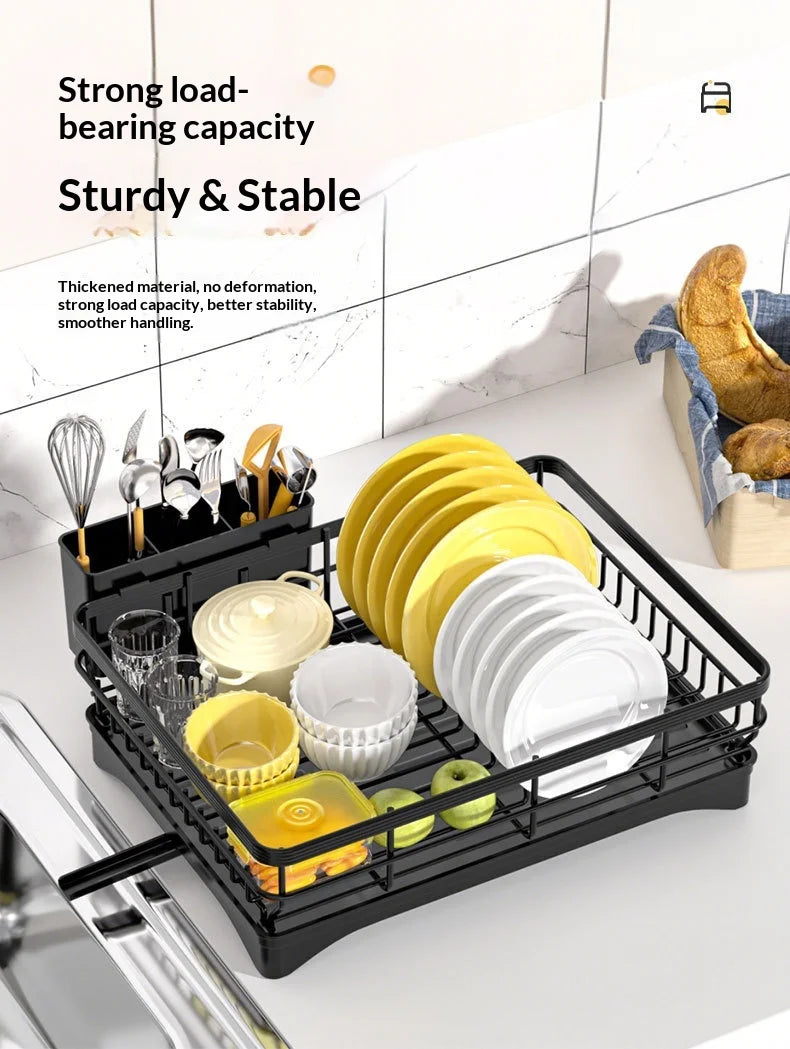 Homejoy Dish Drying Rack Thickened Carbon Steel Stable