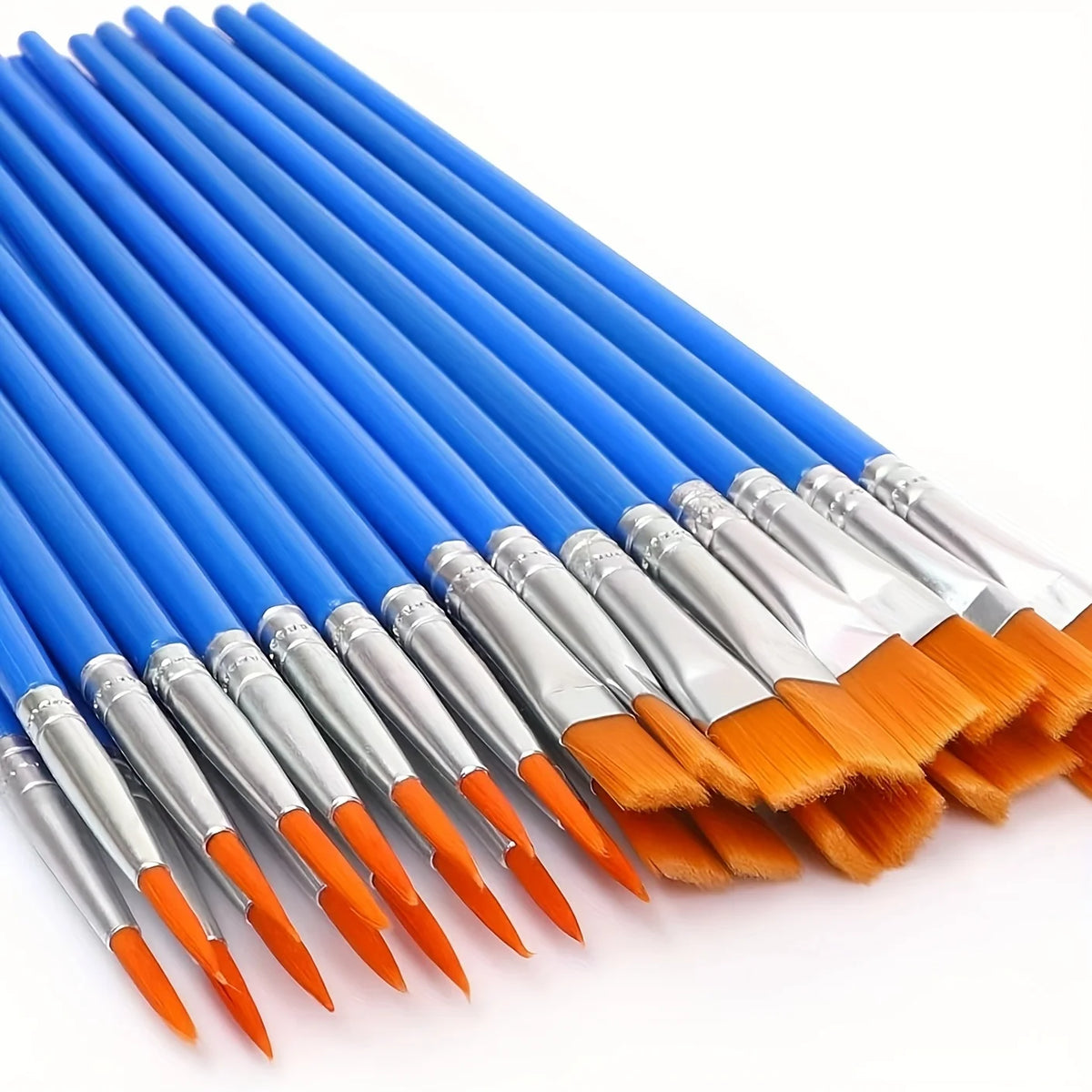 100pcs Brushes Wide Head Round Head Ergonomic Handle