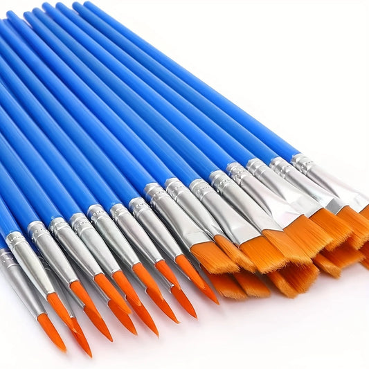 100pcs Brushes Wide Head Round Head Ergonomic Handle