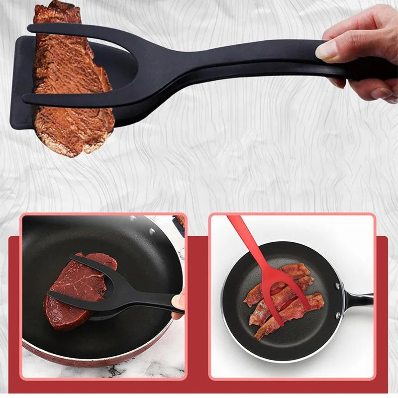 In Spatula Tongs Egg Steak Toast Ham Fried