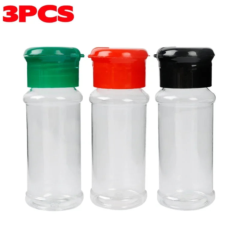 Clear Spices Bottle Salt Pepper Shakers Plastic Barbecue