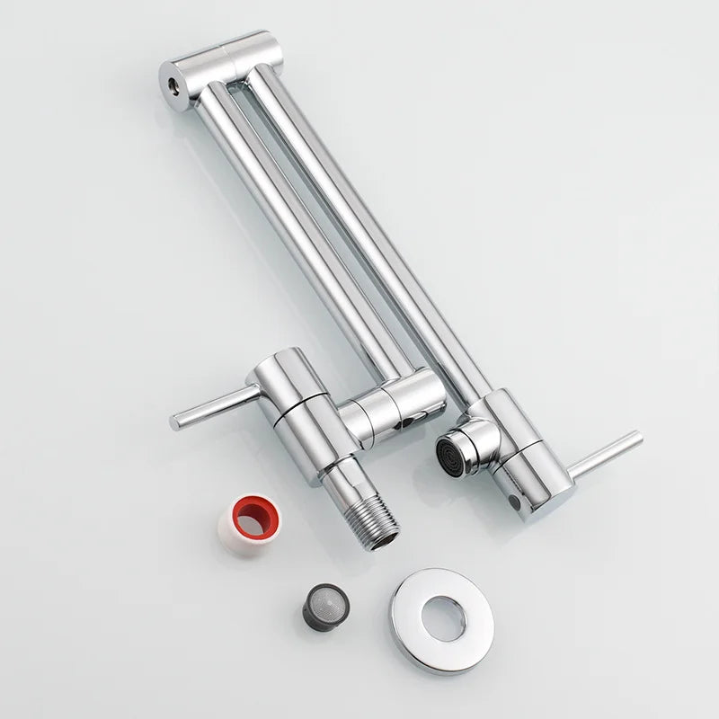 Brass Pot Filler Tap Wall Mount Foldable Faucet