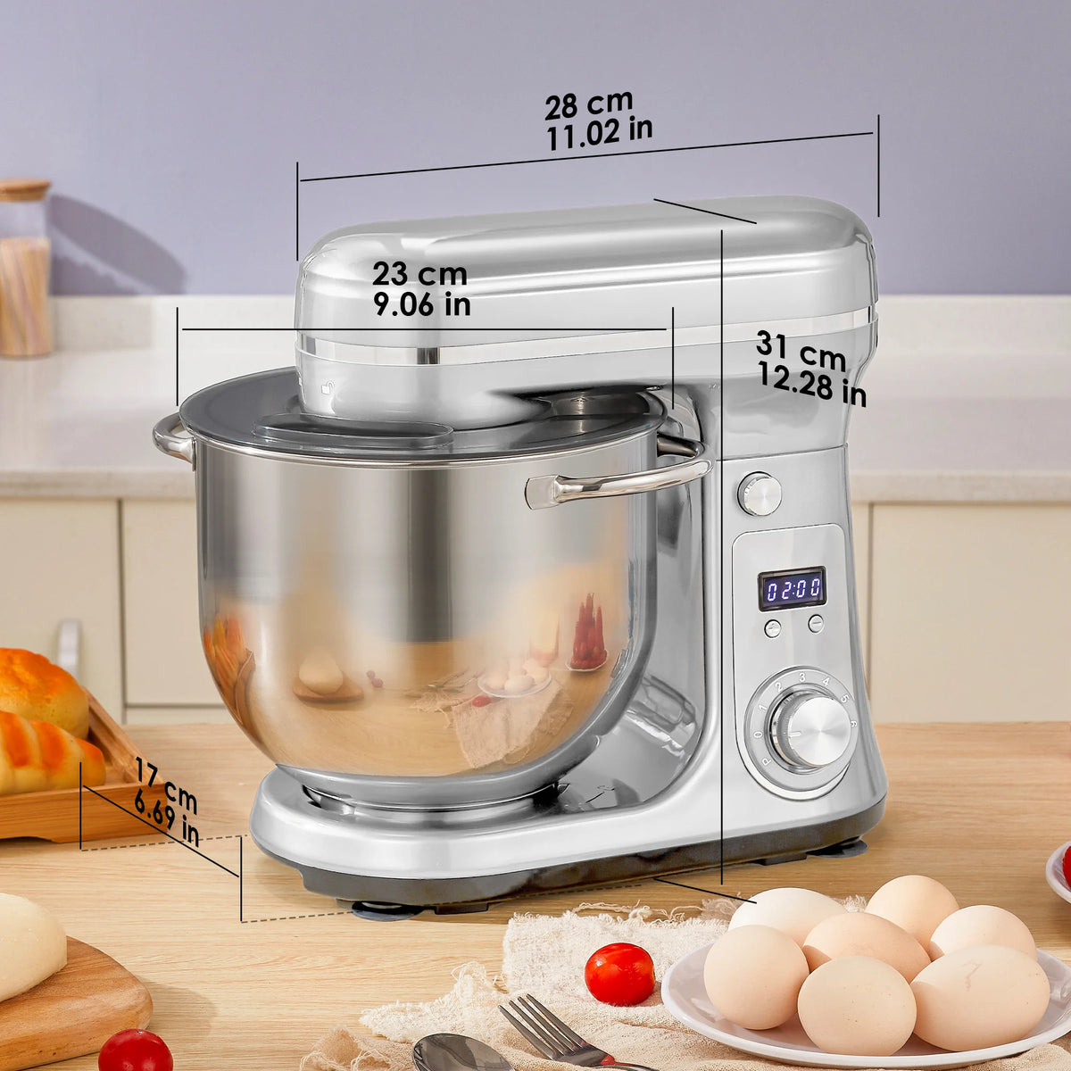 Biolomix 6-Speed Food Stand Mixer 1200w Dc Quiet