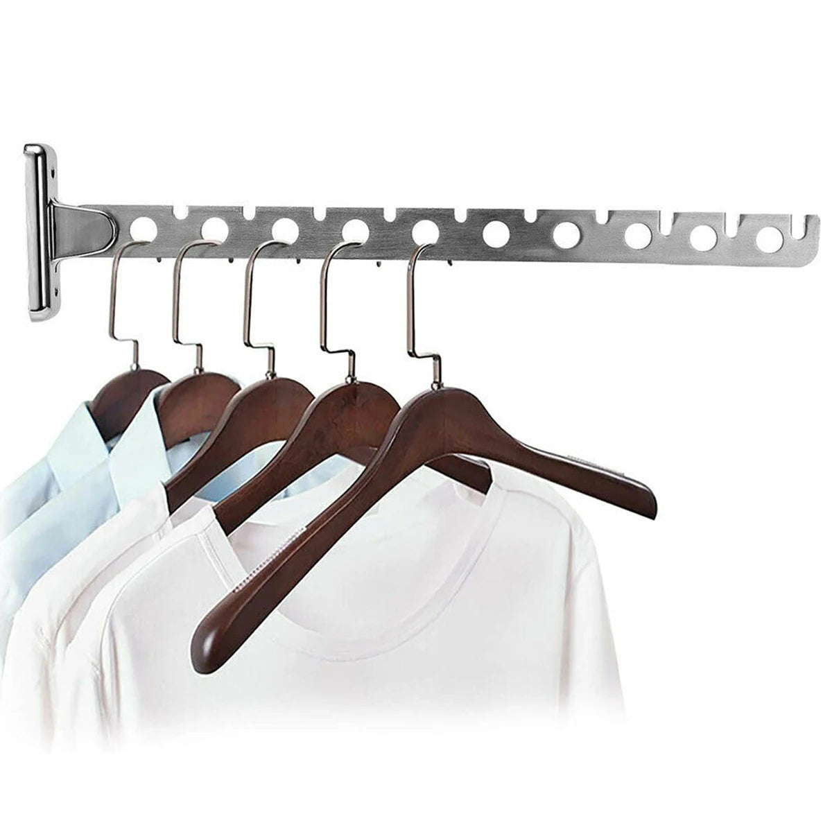 8/10 Holes Stainless Steel Clothes Hooks Wall Mounted