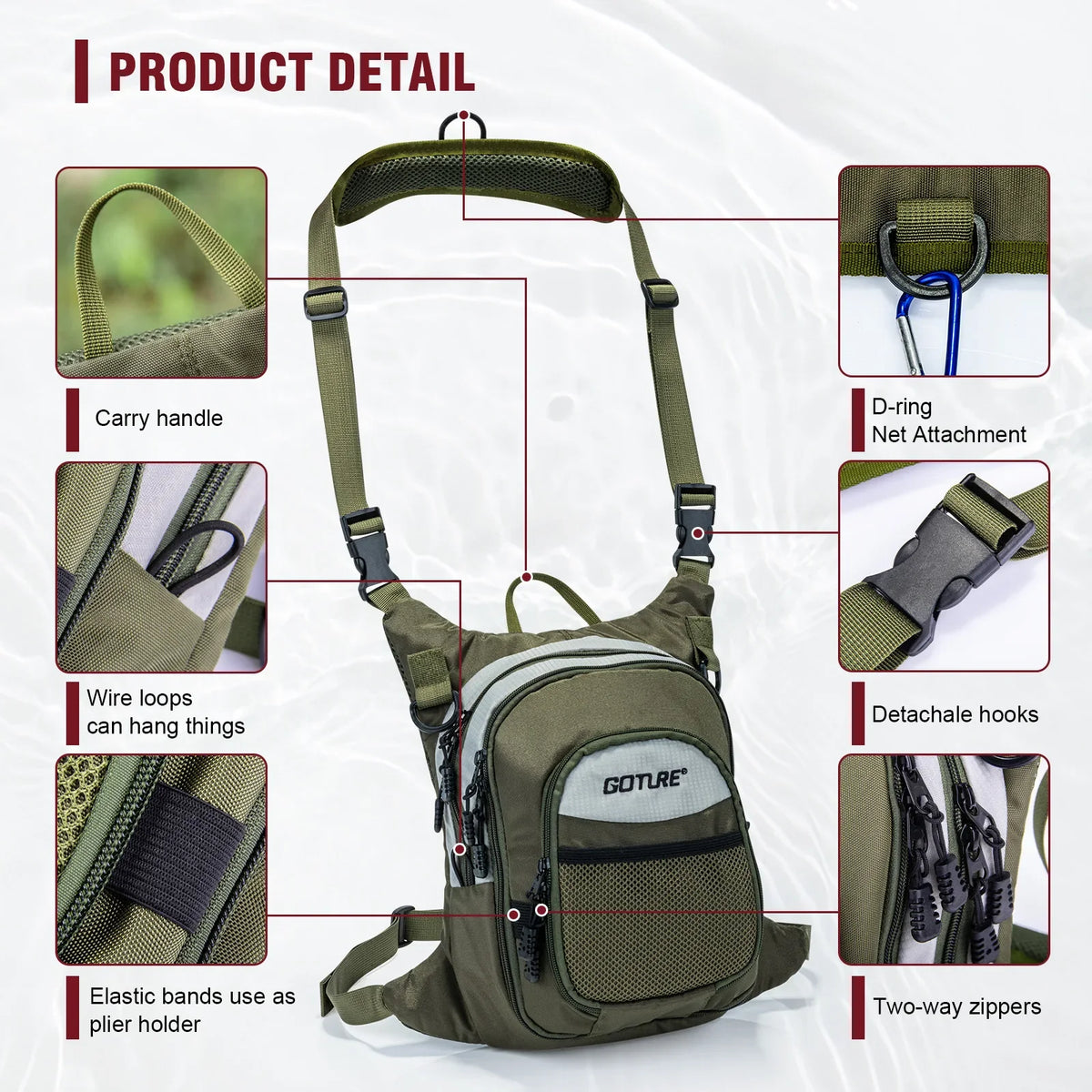 Goture 6m Tenkara Rod Spare Tip Section&Storage Bag