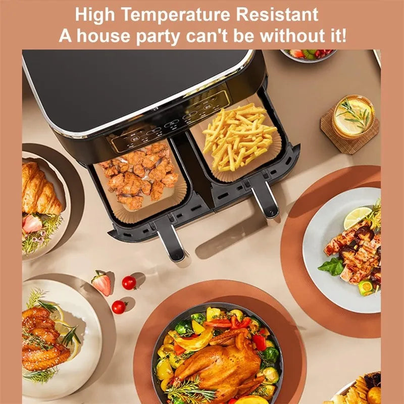 Disposable Air Fryer Paper Square Airfryer Baking Paper