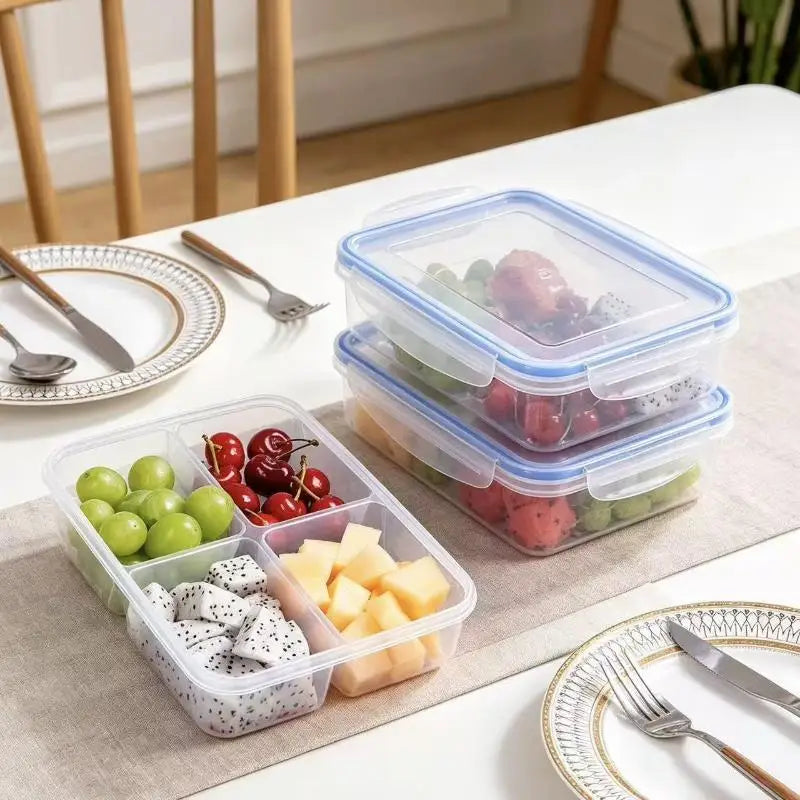 Reusable Plastic Food Storage Containers Airtight Lids