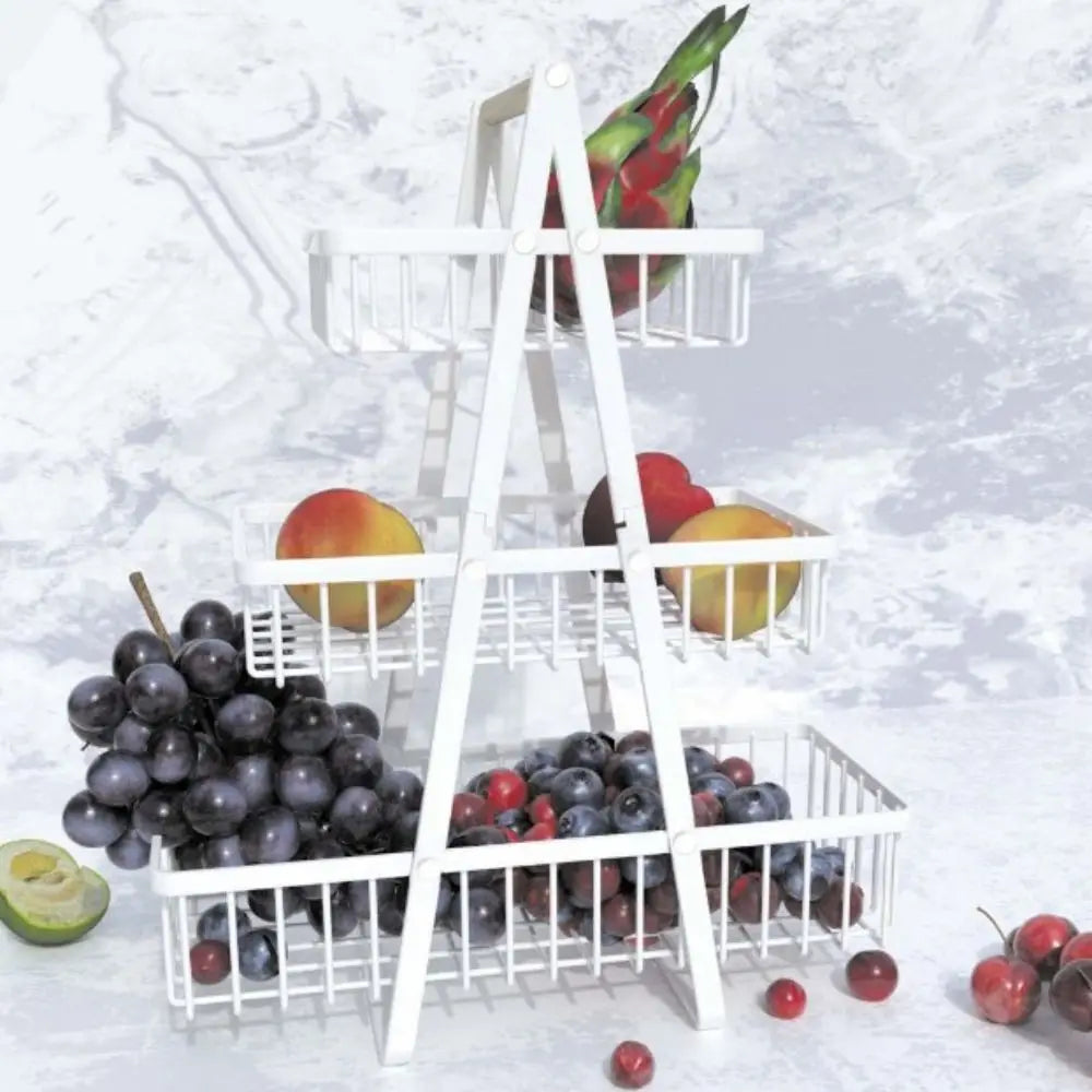 2-Tier Design Fruit Basket 3-Tiers Design Versatile Organizer