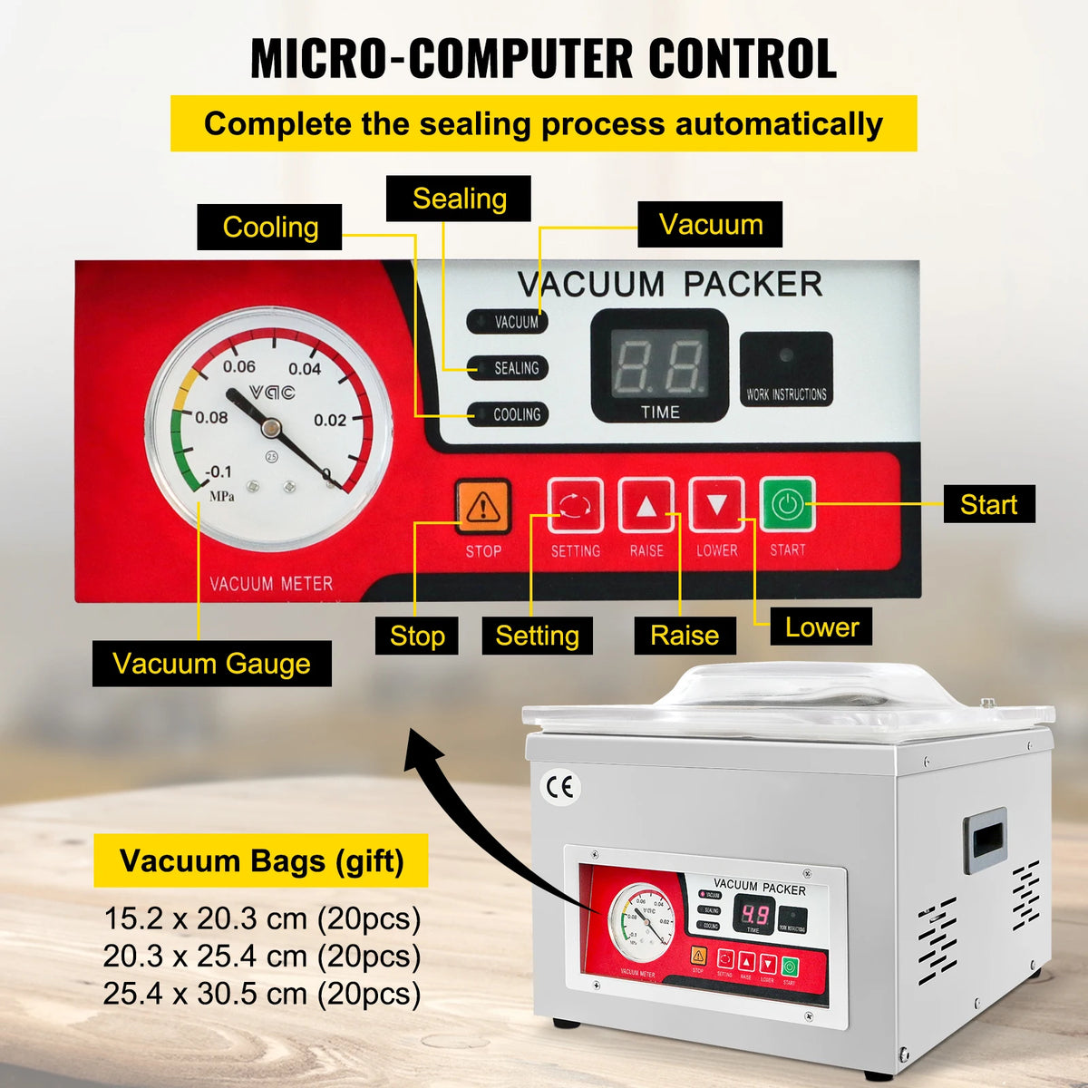 Succebuy Food Vacuum Packing Machine Commercial Chamber Vacuum