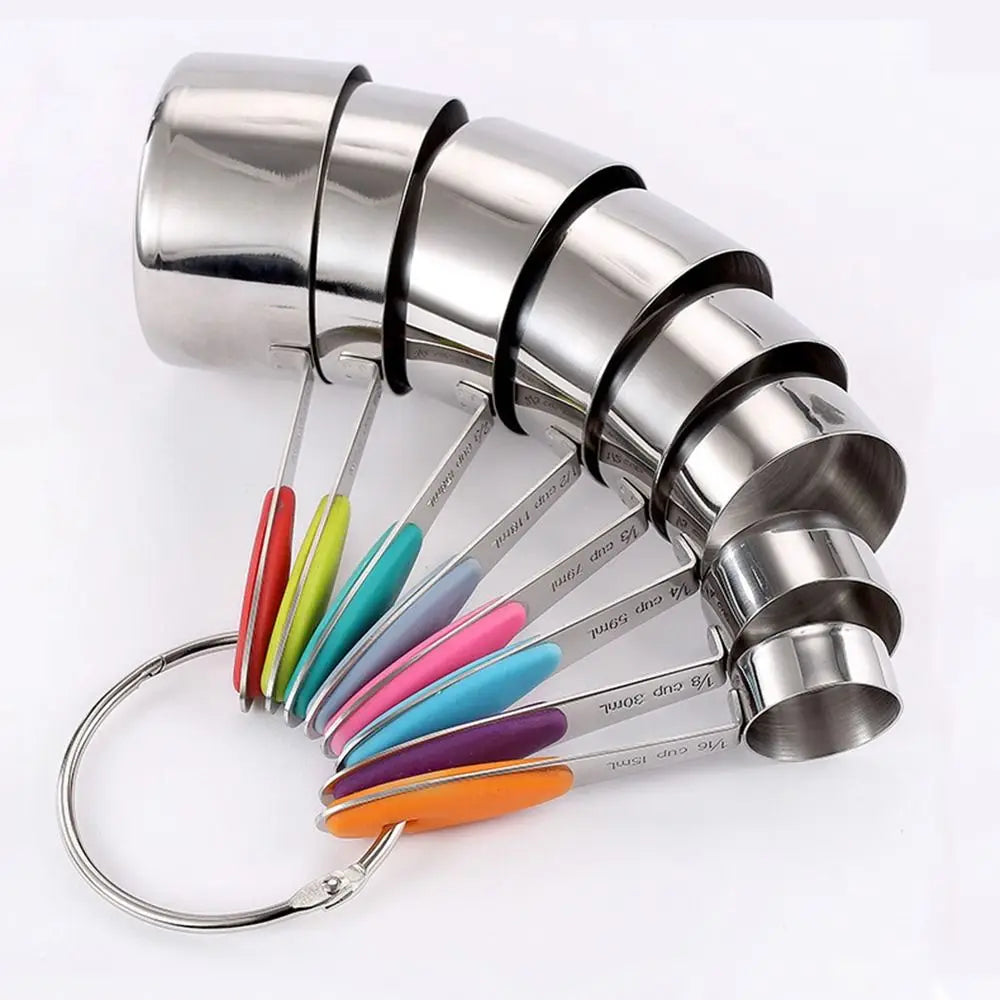 8/13pcs Stainless Steel Measuring Spoons Long Handle Stackable