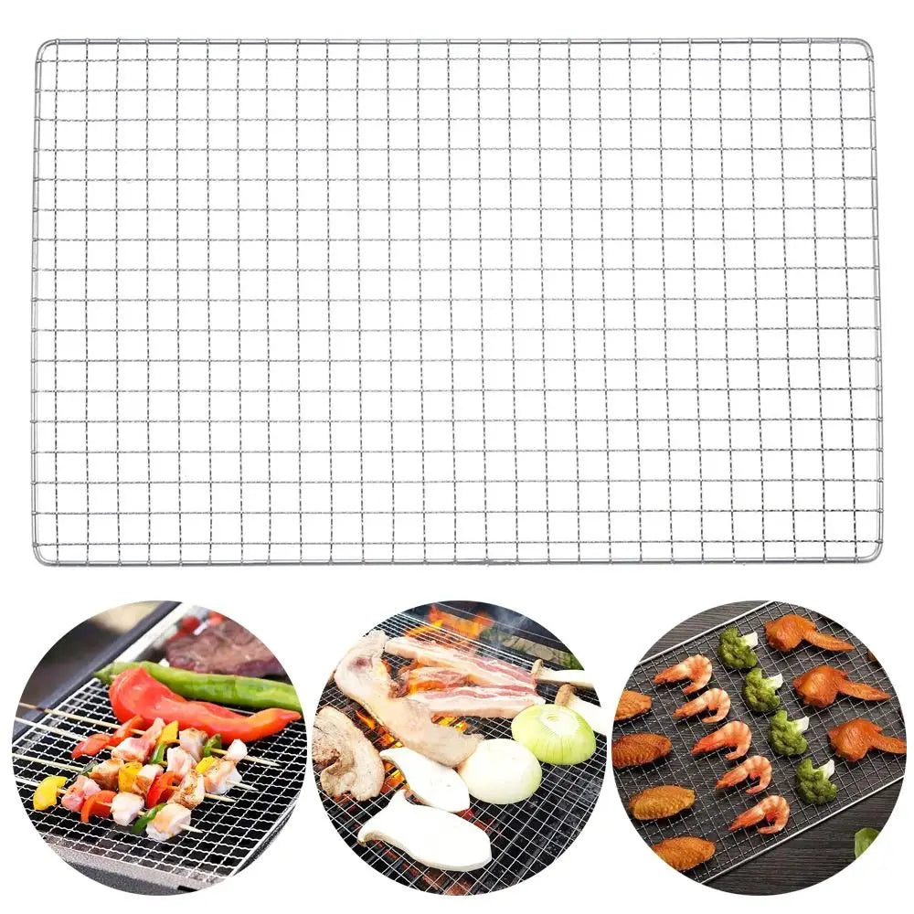 Stainless Steel Grill Rack Grids Reusable Nonstick Bbq