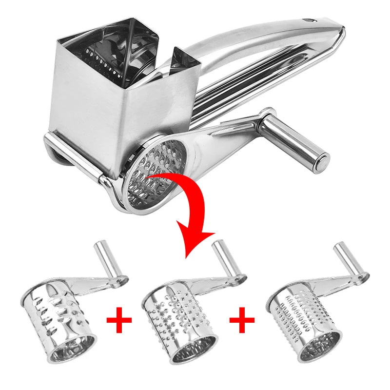 Holaroom Stainless Steel Cheese Slicer Shredder Drums Blades