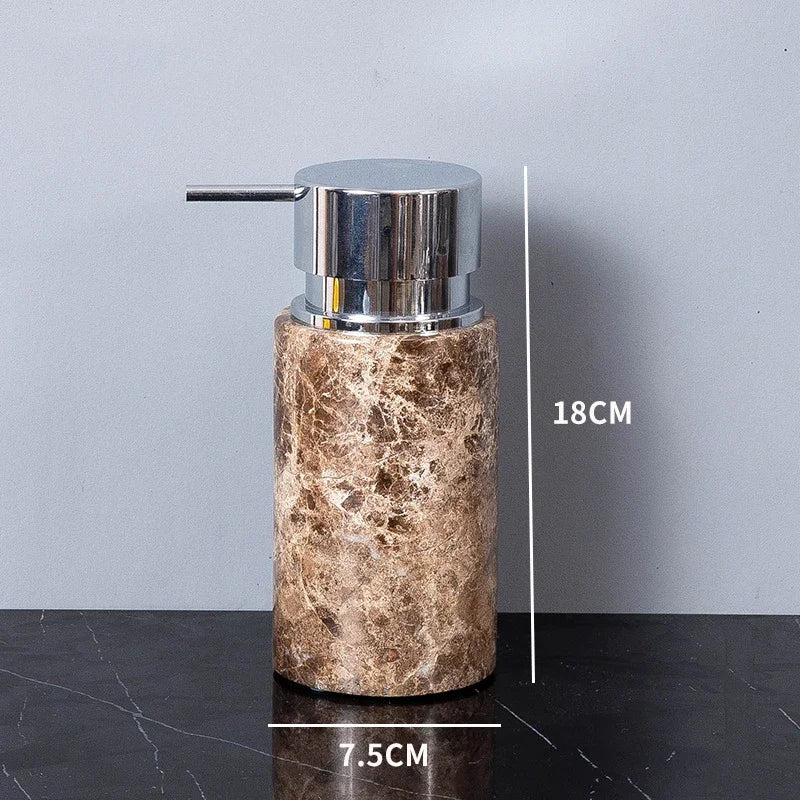 Dark Natural Marble Bathroom Brown Luxury Toothbrush Holder
