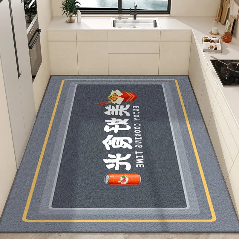 Checkerboard Pvc Anti-Slip Oil-Proof Floor Mat Leather Balcony