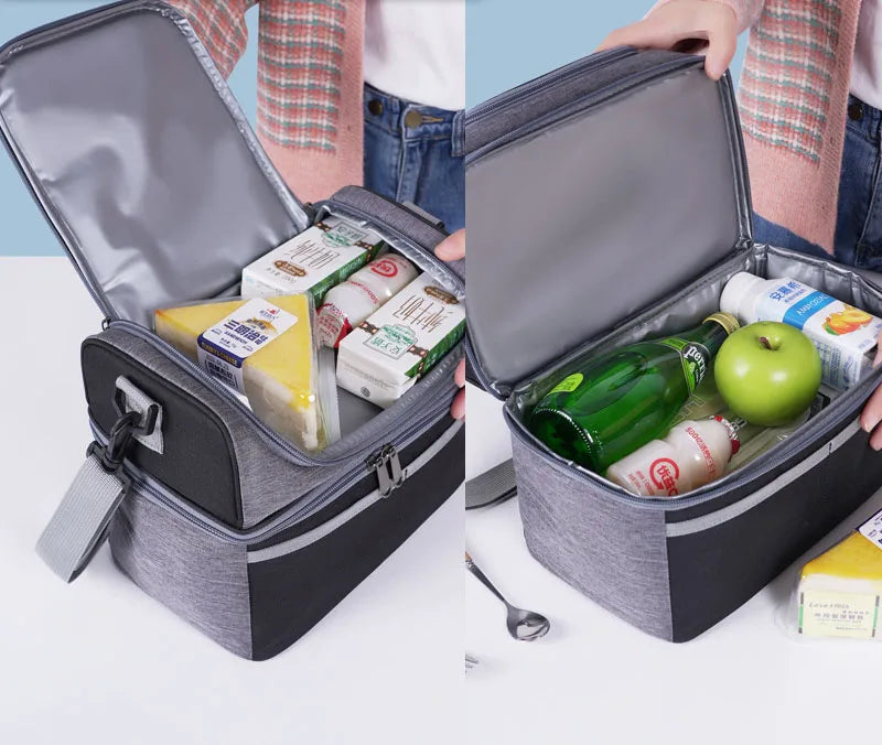 Oxford Large Capacity Cooler Bag Waterproof Zipper Thermal