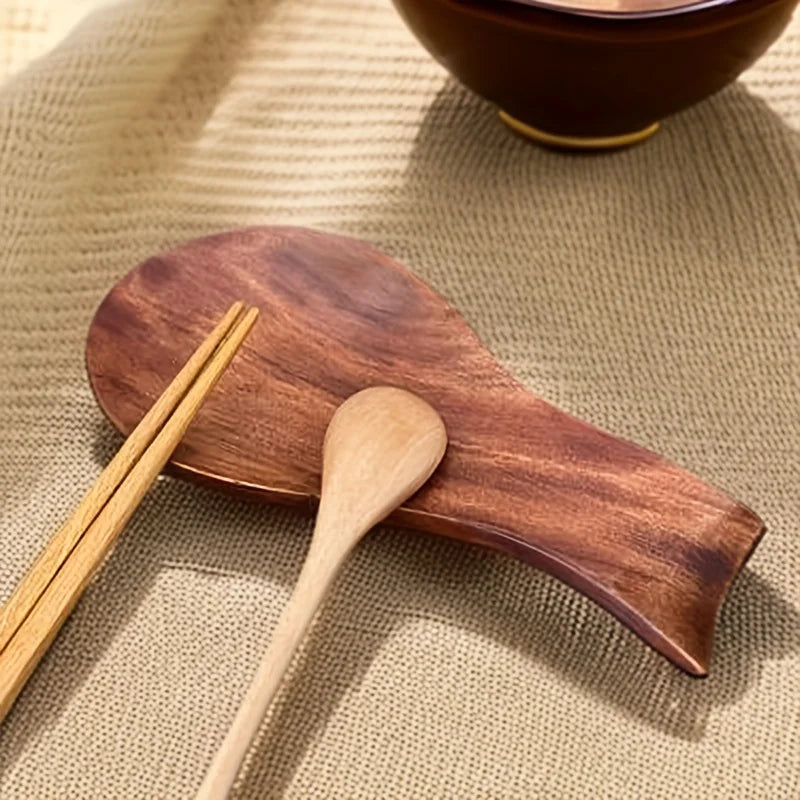 1pc Elegant Wooden Spoon Chopstick Holder Organizer Soup