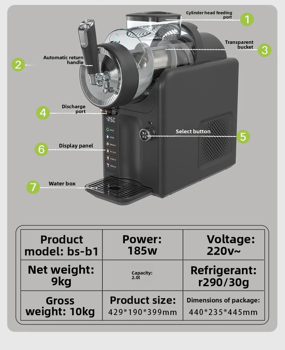 Snow Melter Small Ice Cream Machine Cold Drink