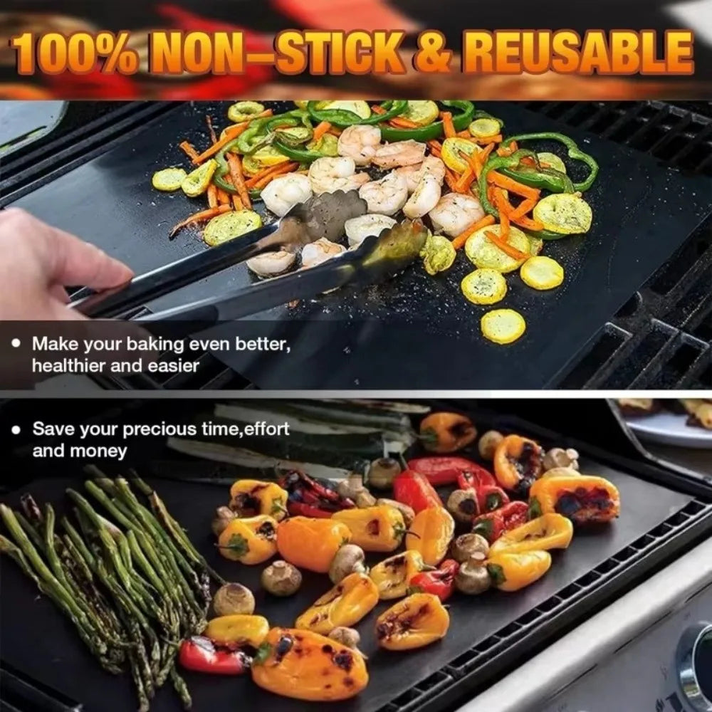 Heat Resistant Bbq Grill Mat Easy Clean Heat