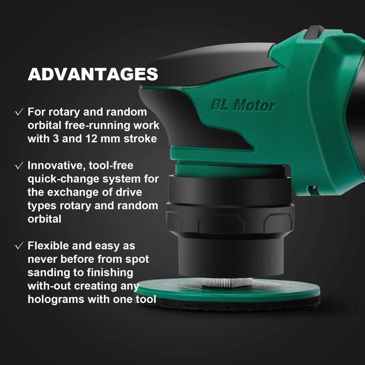 Batoca Cordless Car Polisher Machine 12v Ro/Da Micro