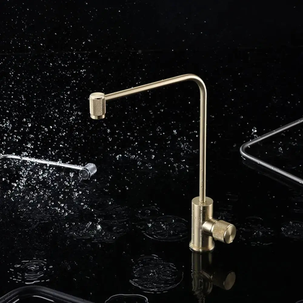 Gun Grey Copper Sink Faucet Rotate 360 Cold