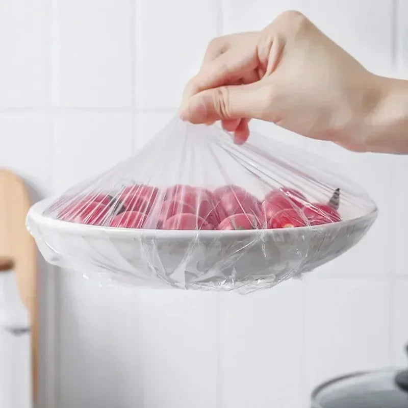 Reusable Disposable Food Cover Plastic Wrap Durable Elastic