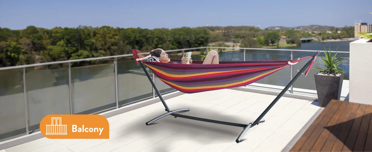 Gyroor Hammock Adjustable Stand- Stylish Hammock Bed W/Storage
