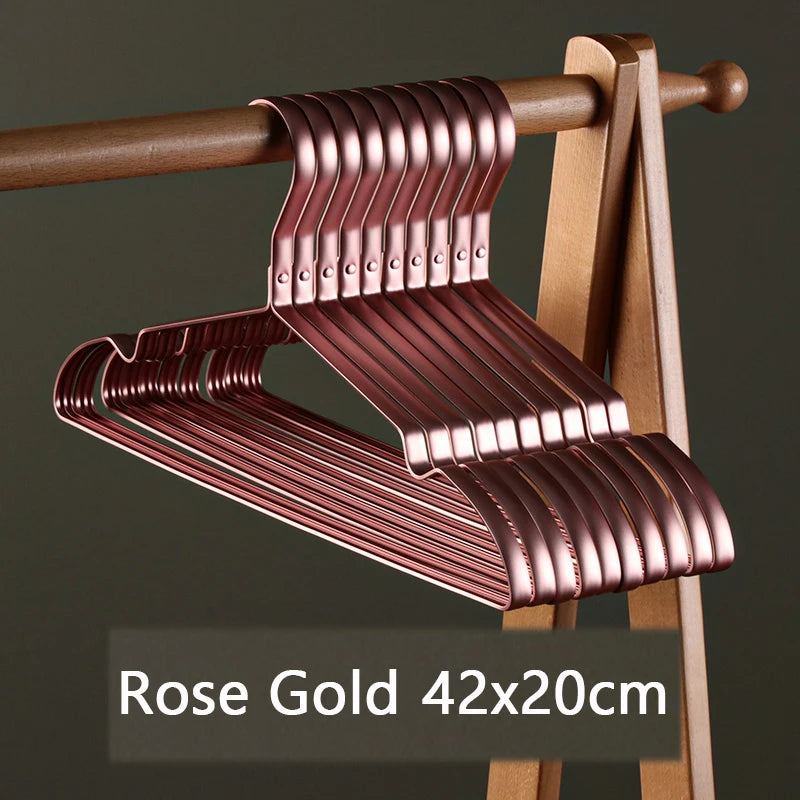 10pcs Matte Gold Hanger Clothes Horse Aluminum Alloy