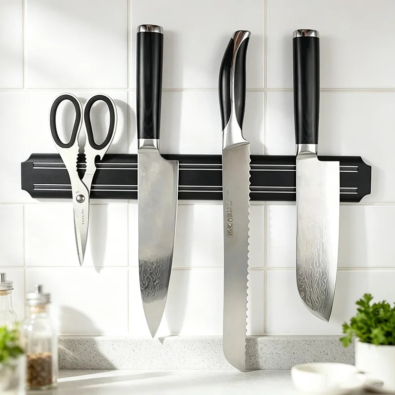 Magnetic Wall Mounted Knife Holder Storage Rack Utensil