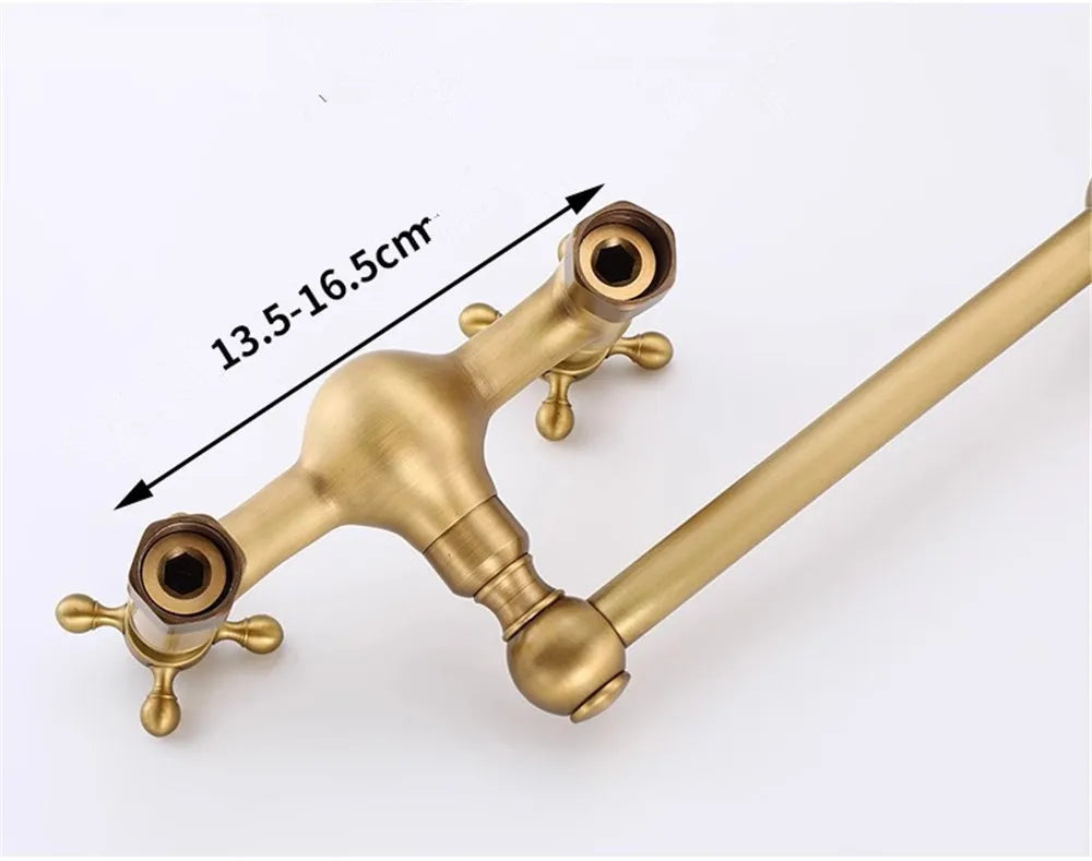 Wall Mounted Foldable Faucet Antique Bronze Pot Filler