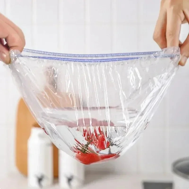 Reusable Disposable Food Cover Plastic Wrap Durable Elastic