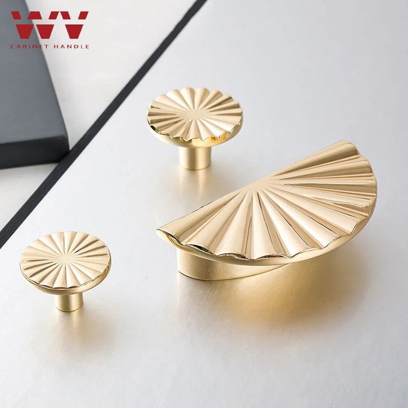 Wv Gold Handles Cabinet Storage Door Knobs Furniture