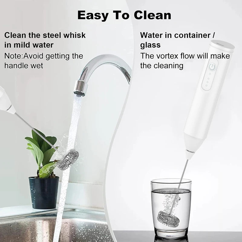 Electric Coffee Milk Foaming Mixer Coffee Creamer Whisk