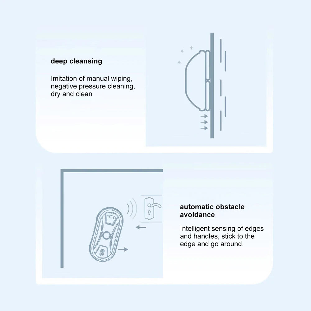 Puruikai Ultra Thin Robot Vacuum Cleaner Window Cleaning