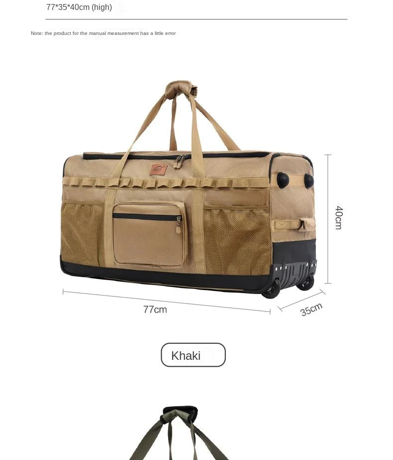 130l Outdoor Large-Capacity Trolley Backpack Thickened Storage