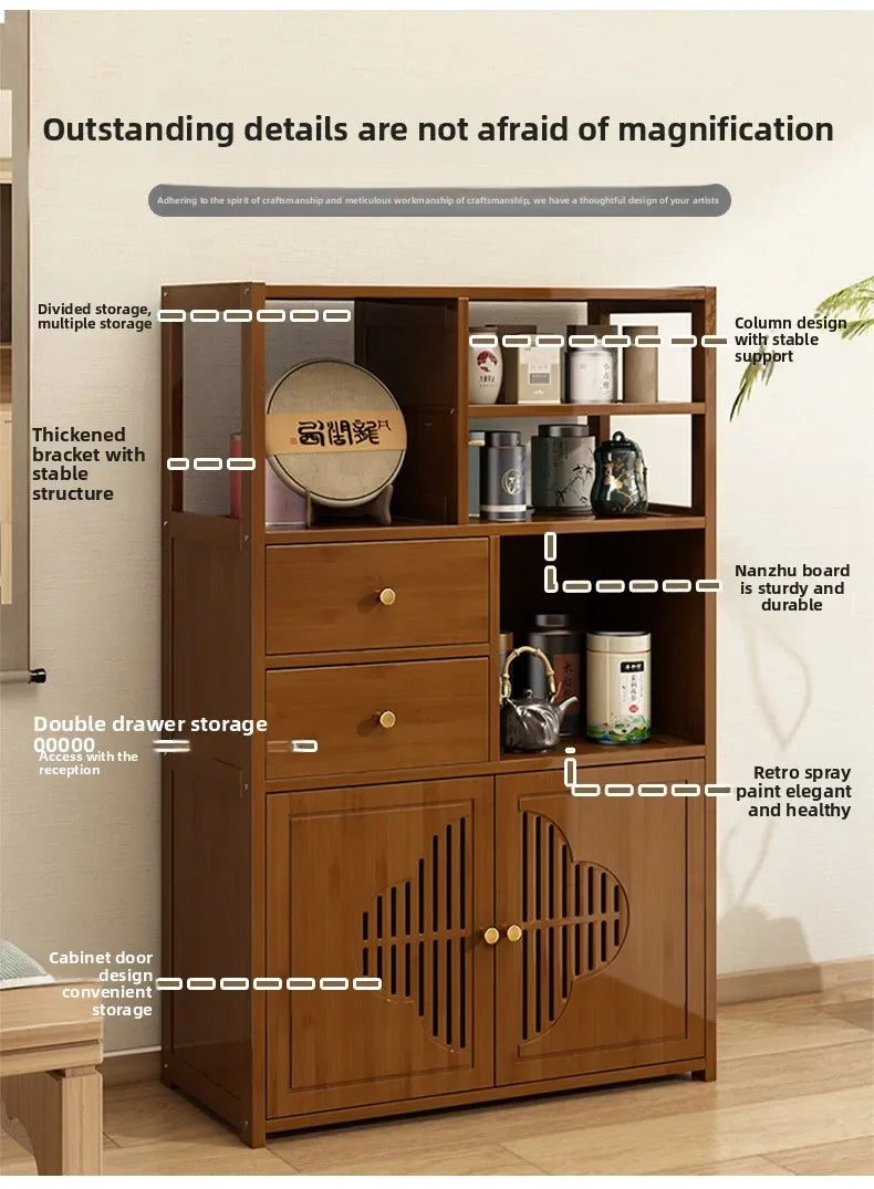 Tea Cabinet Locker Living Room Tea Table Against