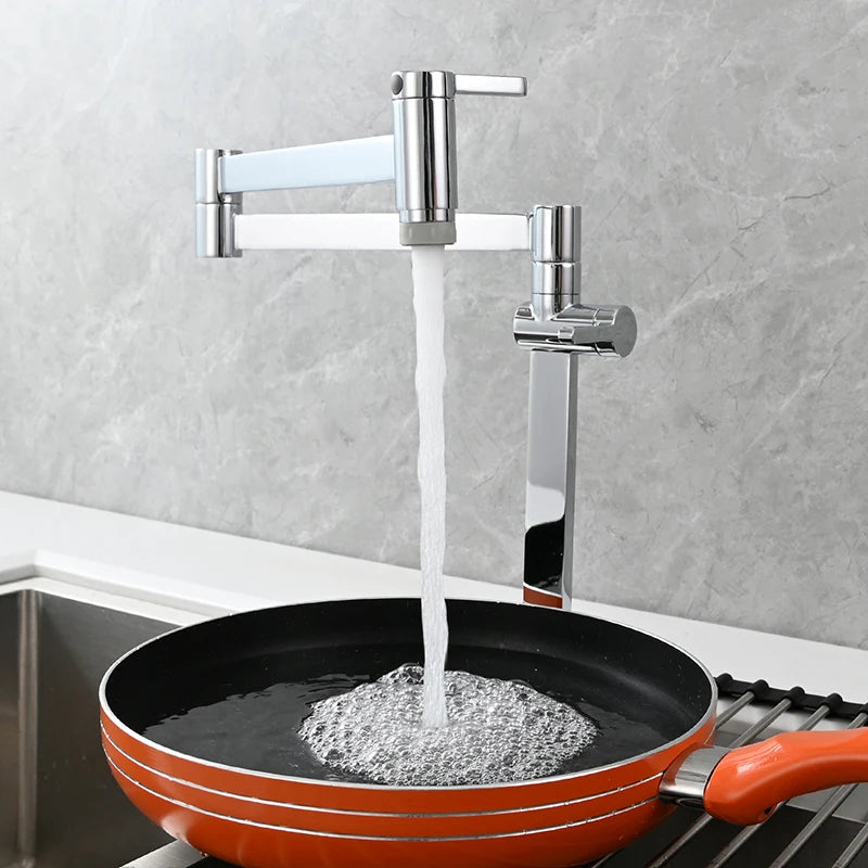 Ciencia Brass Pot Filler Faucet Deck Mount Stove