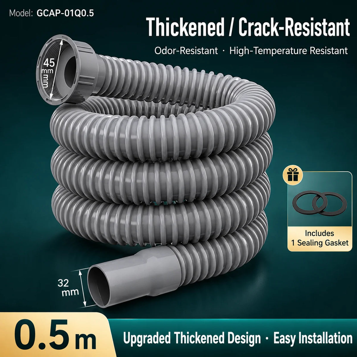 Universal Flexible Sink Drain Pipe Anti-Odor Sewer Hose