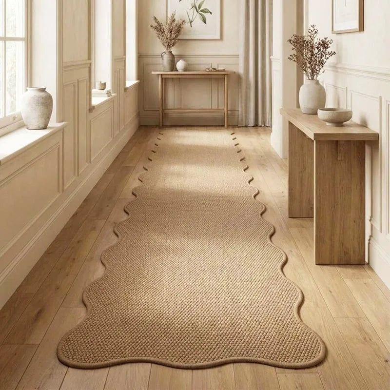 Solid Tone Faux Sisal Runner Rugs Decoration Long